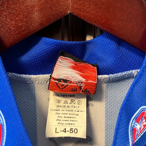 Puma Finauto Rare Multicolored Royal Blue Biker Rear Pocketed Racing Shirt! - Picture 6 of 8